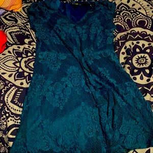 Blue lace dress